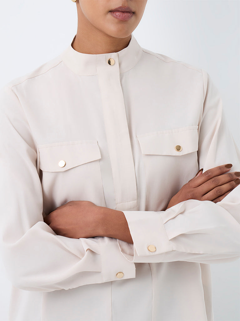 Wardrobe Ivory Solid Blouse