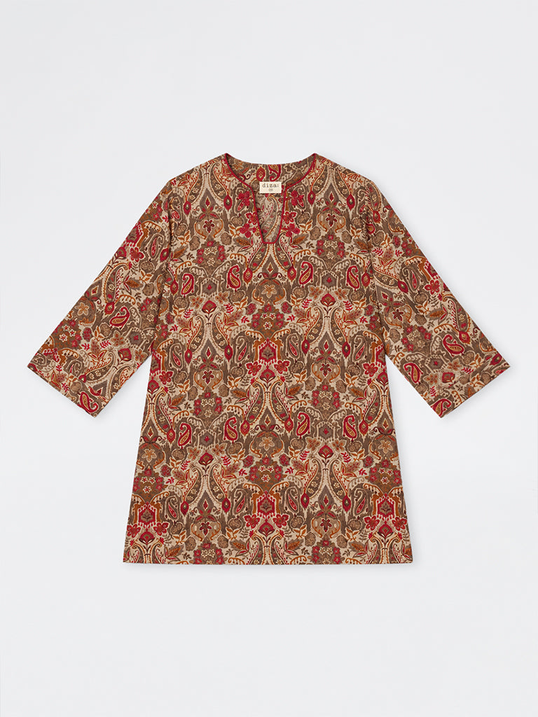 Diza Multicolour Paisley Printed Kurta