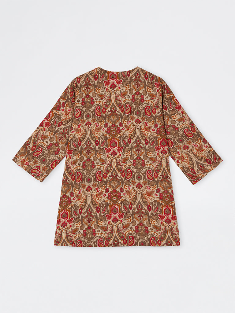 Diza Multicolour Paisley Printed Kurta