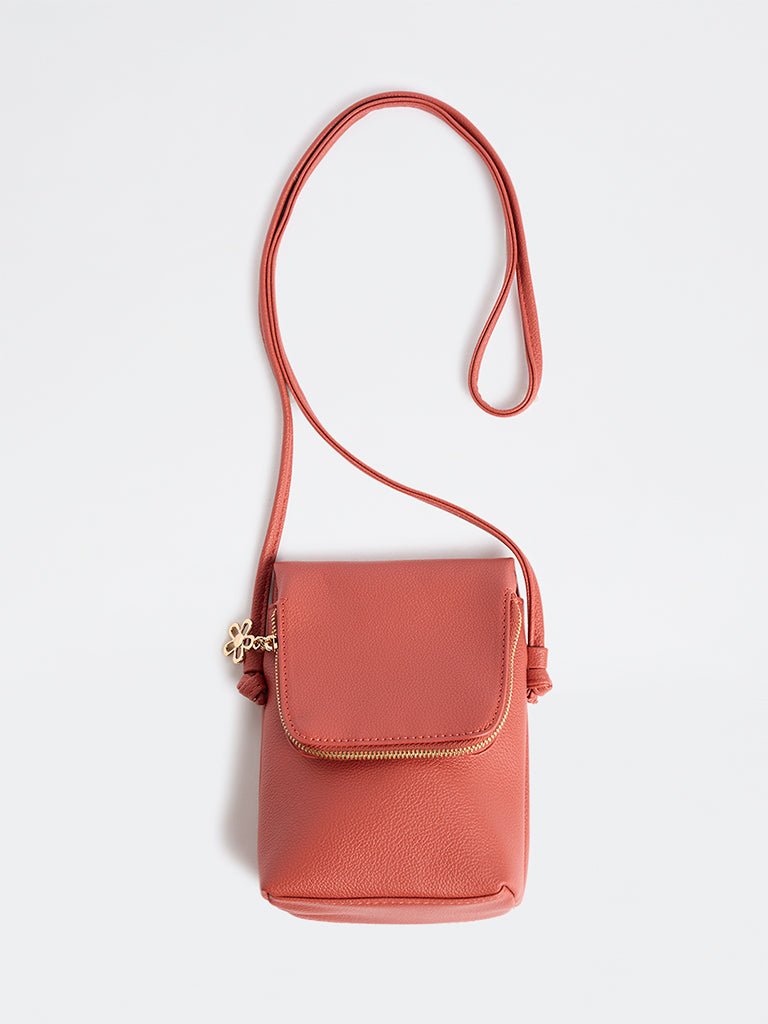 Westside Coral Textured Phone Sling Bag