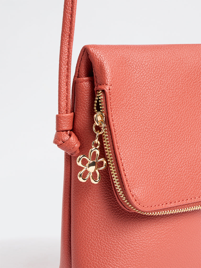 Westside Coral Textured Phone Sling Bag