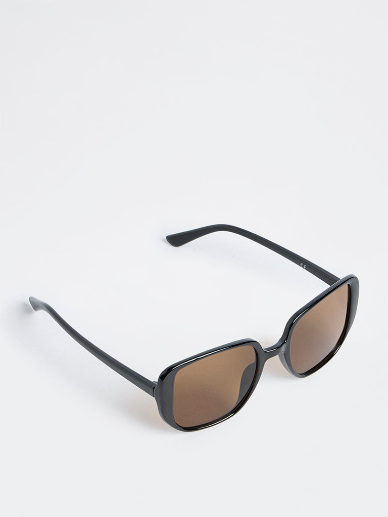 Westside Accessories Black Oversized Sunglasses - Comes with a Pouch and Cleaning Cloth