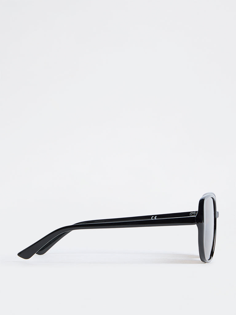 Westside Accessories Black Oversized Sunglasses - Comes with a Pouch and Cleaning Cloth