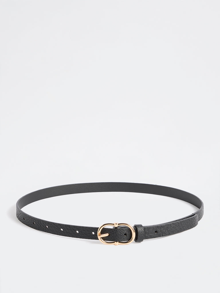Westside Accessories Black Textured Double D-Buckle Belt