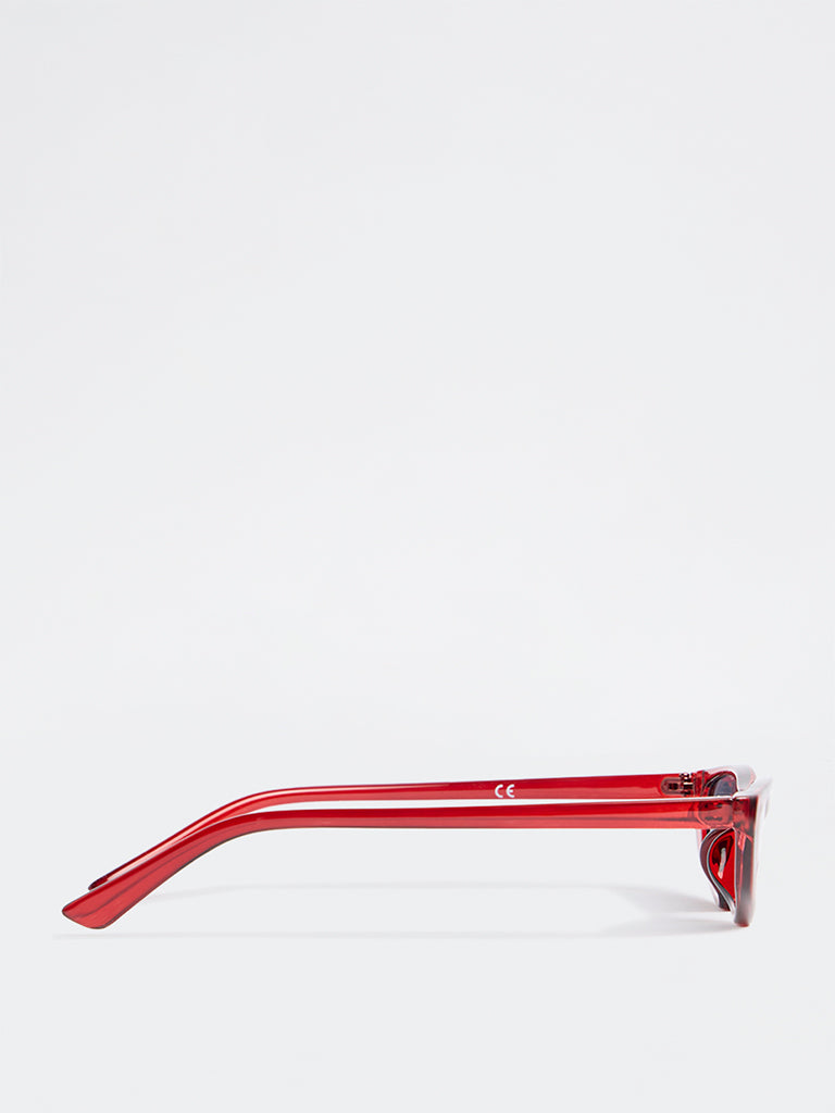 Westside Accessories Red Cateye Sunglasses - Comes with a Pouch and Cleaning Cloth