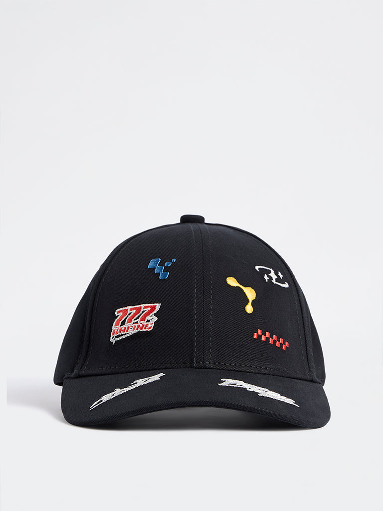 Boys Accessories by Westside Black Race-Themed Cap