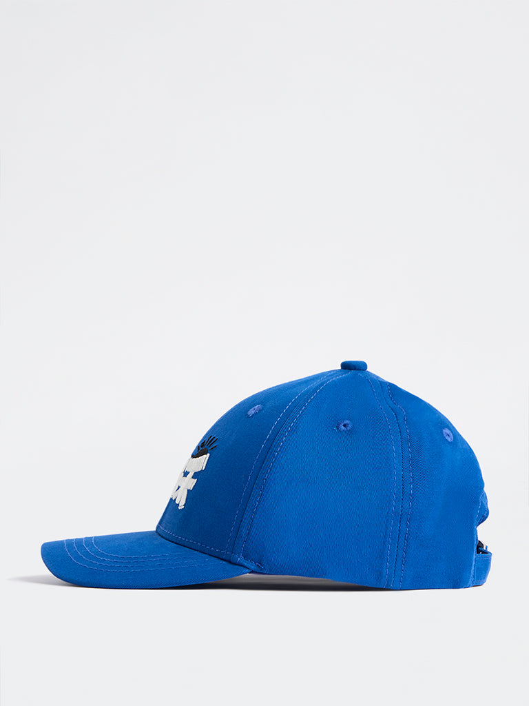 Boys Accessories by Westside Blue Japanese Text Design Cap