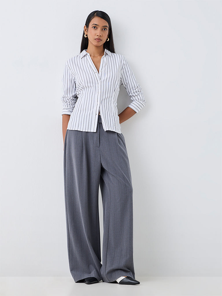 Wardrobe Ivory Striped Shirt