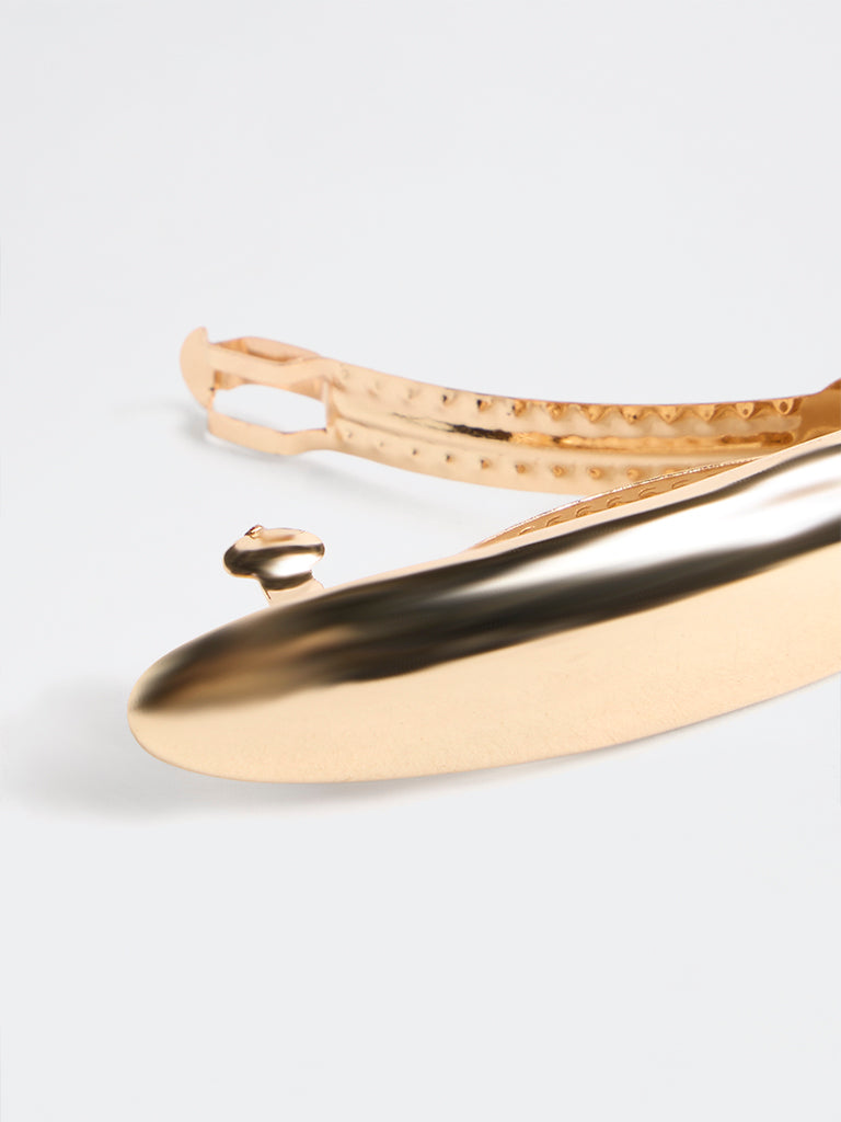 Westside Accessories Gold Pearlescent Hair Barrette Clip