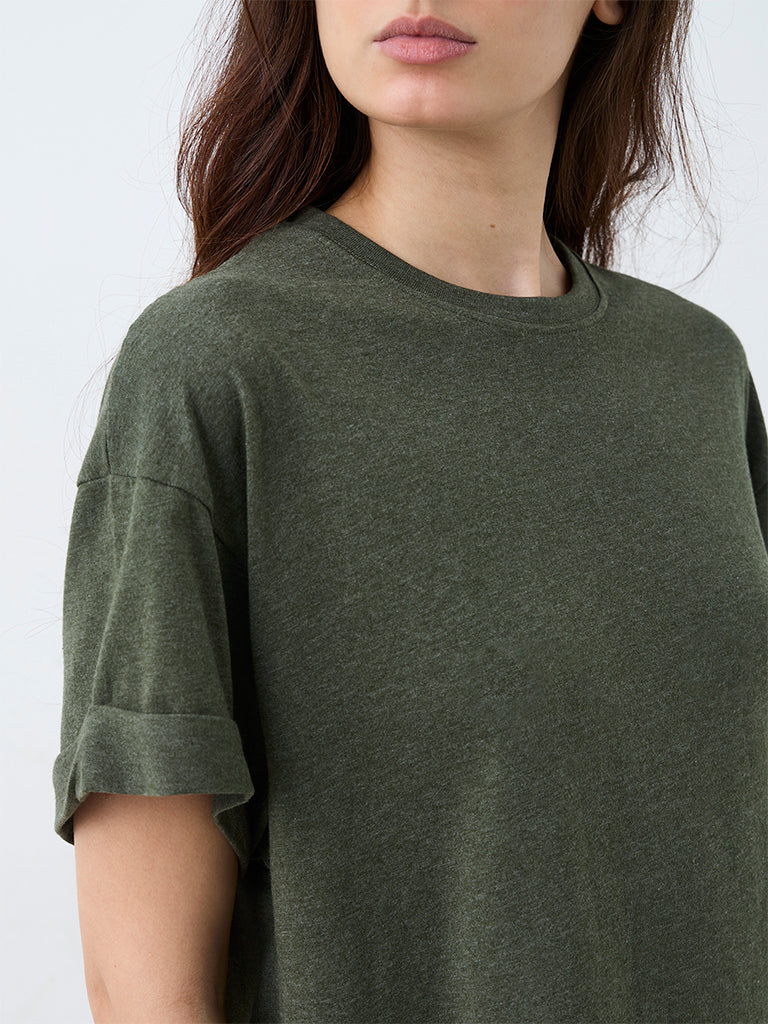 Wunderlove Dark Green Melange T-Shirt
