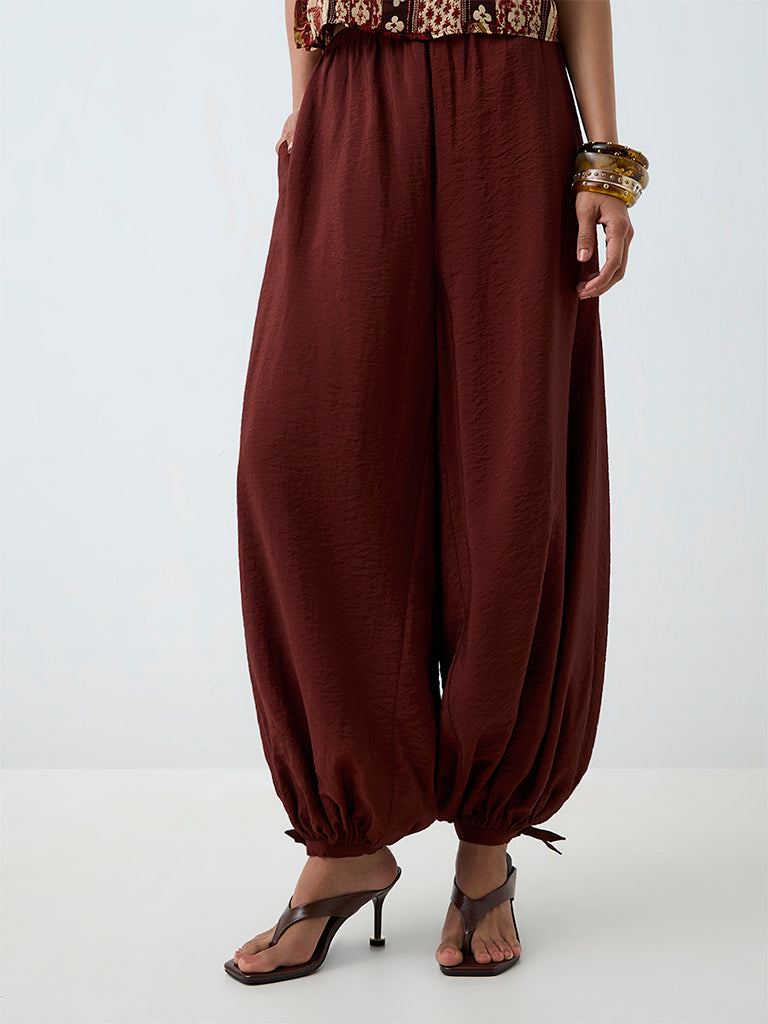 LOV Rust High-Waist Balloon Pants
