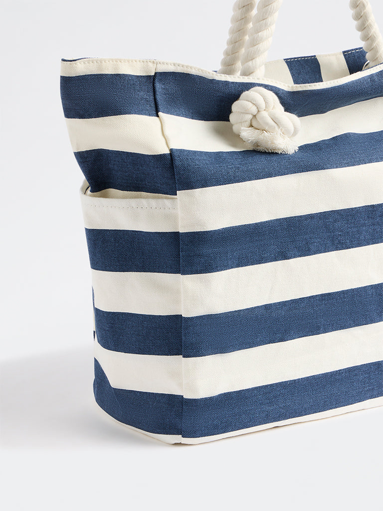 Wunderlove Navy Striped Handbag