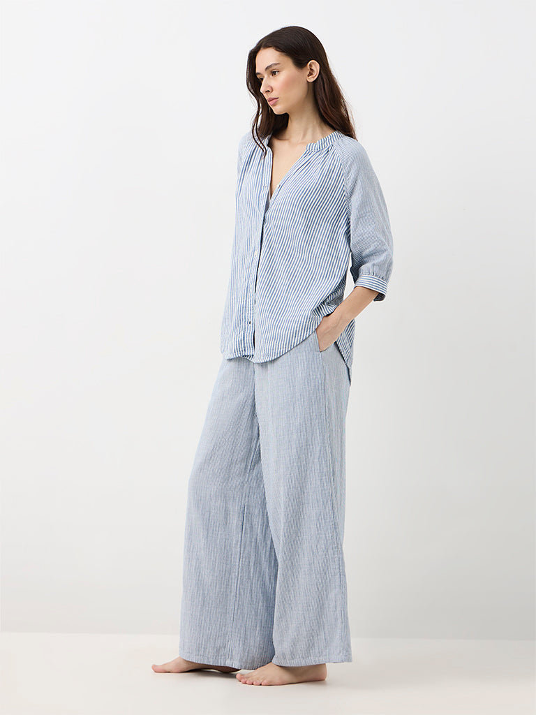 Wunderlove Light Blue Striped Shirt