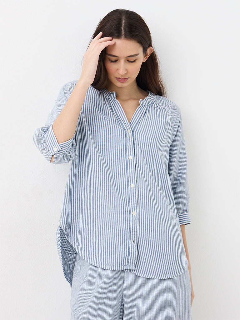 Wunderlove Light Blue Striped Shirt