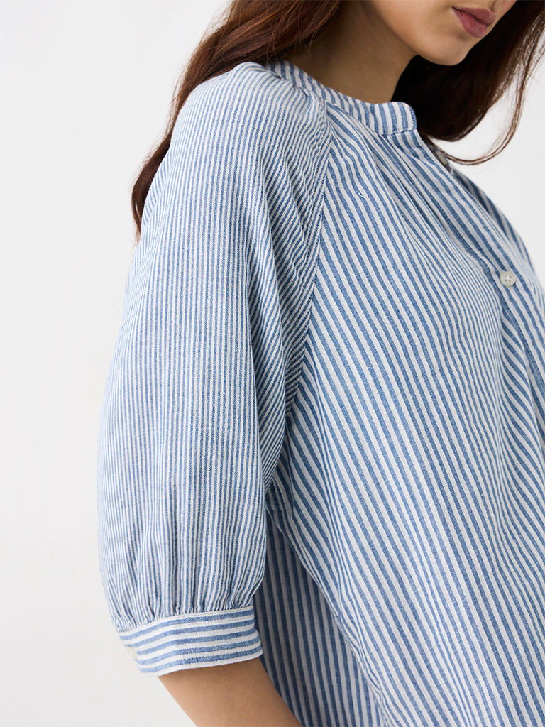 Wunderlove Light Blue Striped Shirt