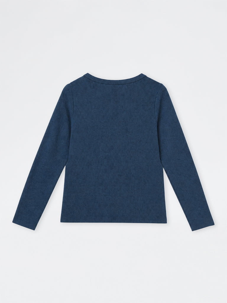 Gia Blue Knitted Cardigan