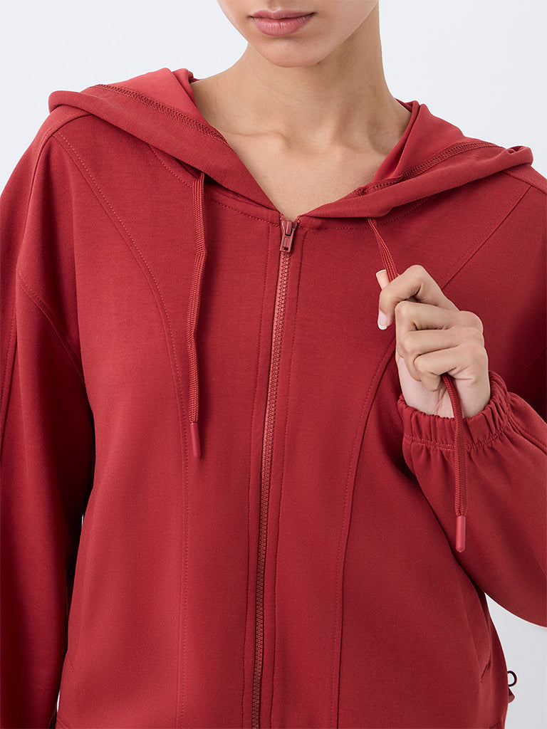 Nuoflexx Rust Solid Hooded Jacket
