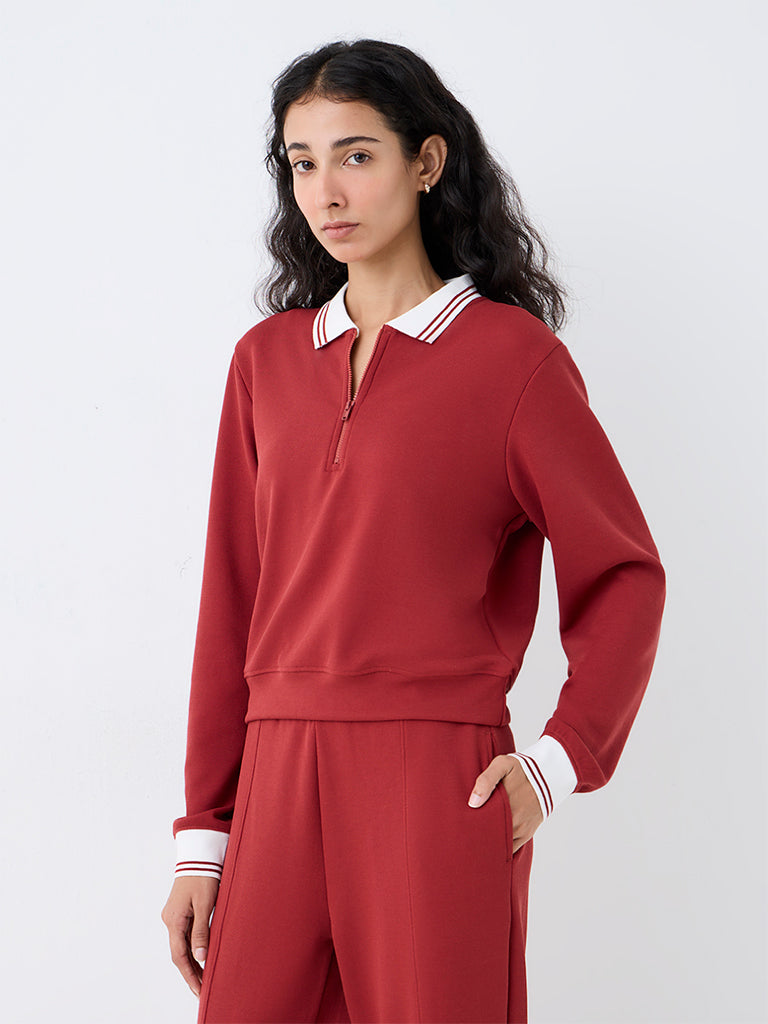 Nuoflexx Red Quarter-Zip Sweatshirt