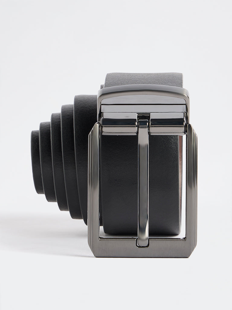 WES Formals by Westside Black Rectangular Buckle Belt