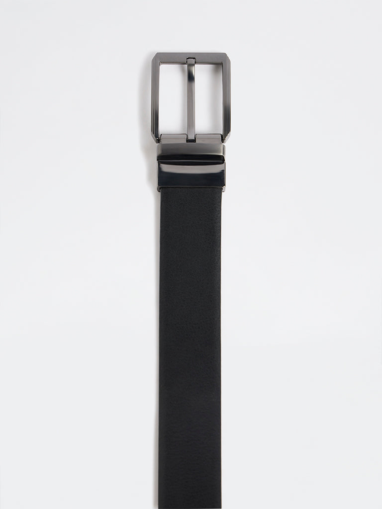 WES Formals by Westside Black Rectangular Buckle Belt