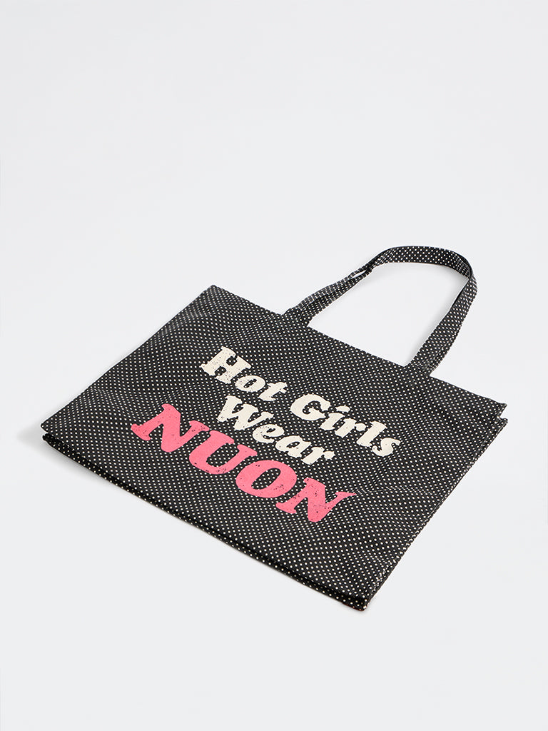 Nuon by Westside Black Text Design Tote Bag