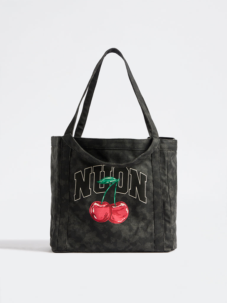 Nuon by Westside Black Cherry Design Tote Bag