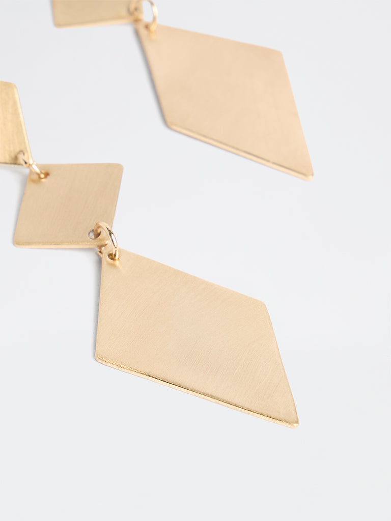 Westside Accessories Gold Geometric Statement Dangler Earrings