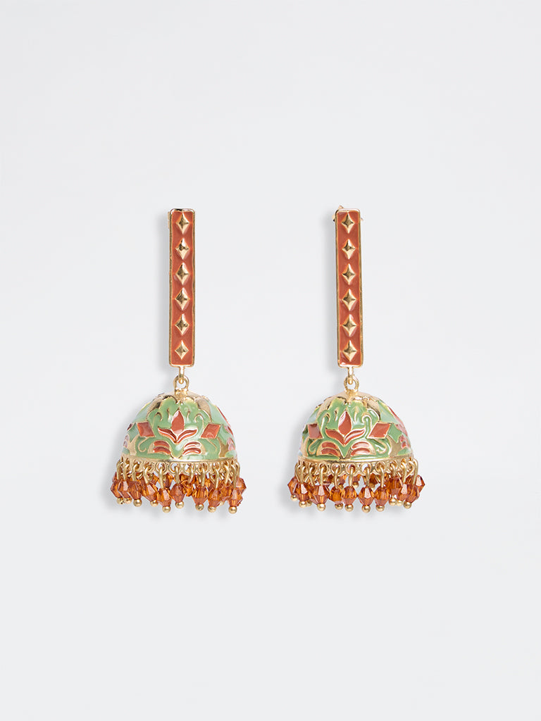 Westside Accessories Multicolour Statement Jhumki Earrings