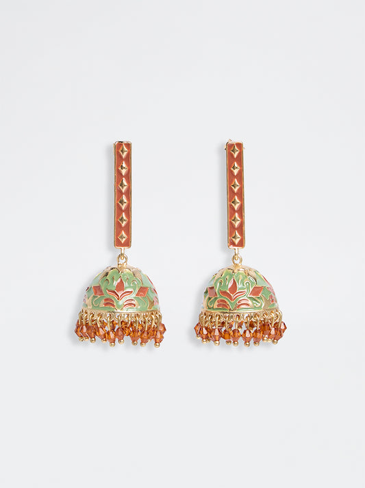 Westside Accessories Multicolour Statement Jhumki Earrings