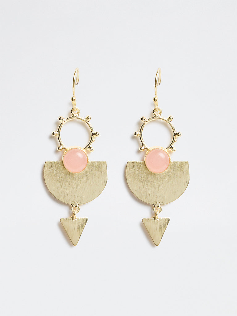 Westside Accessories Gold Geometric Statement Fishhook Earrings
