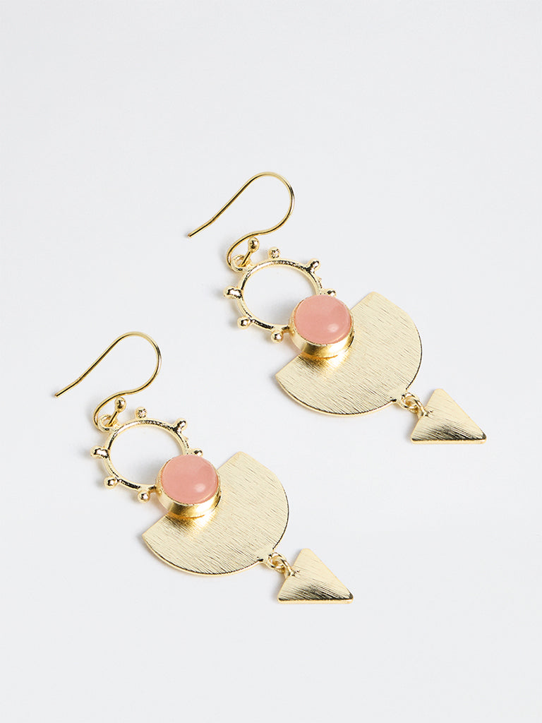 Westside Accessories Gold Geometric Statement Fishhook Earrings