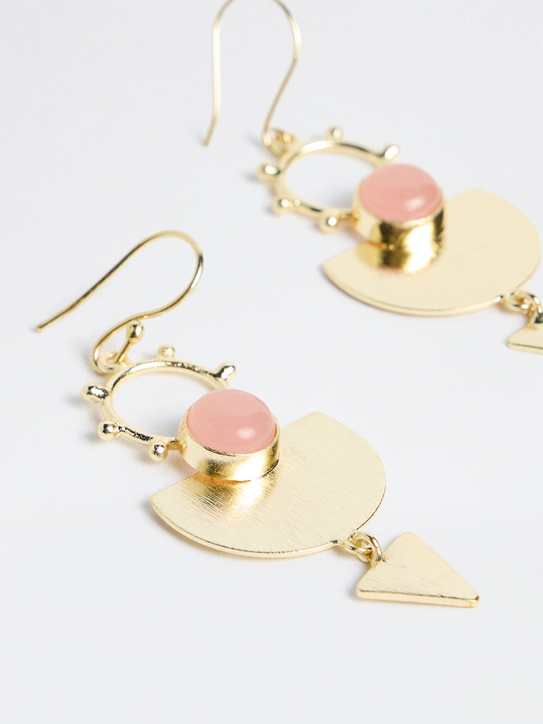 Westside Accessories Gold Geometric Statement Fishhook Earrings