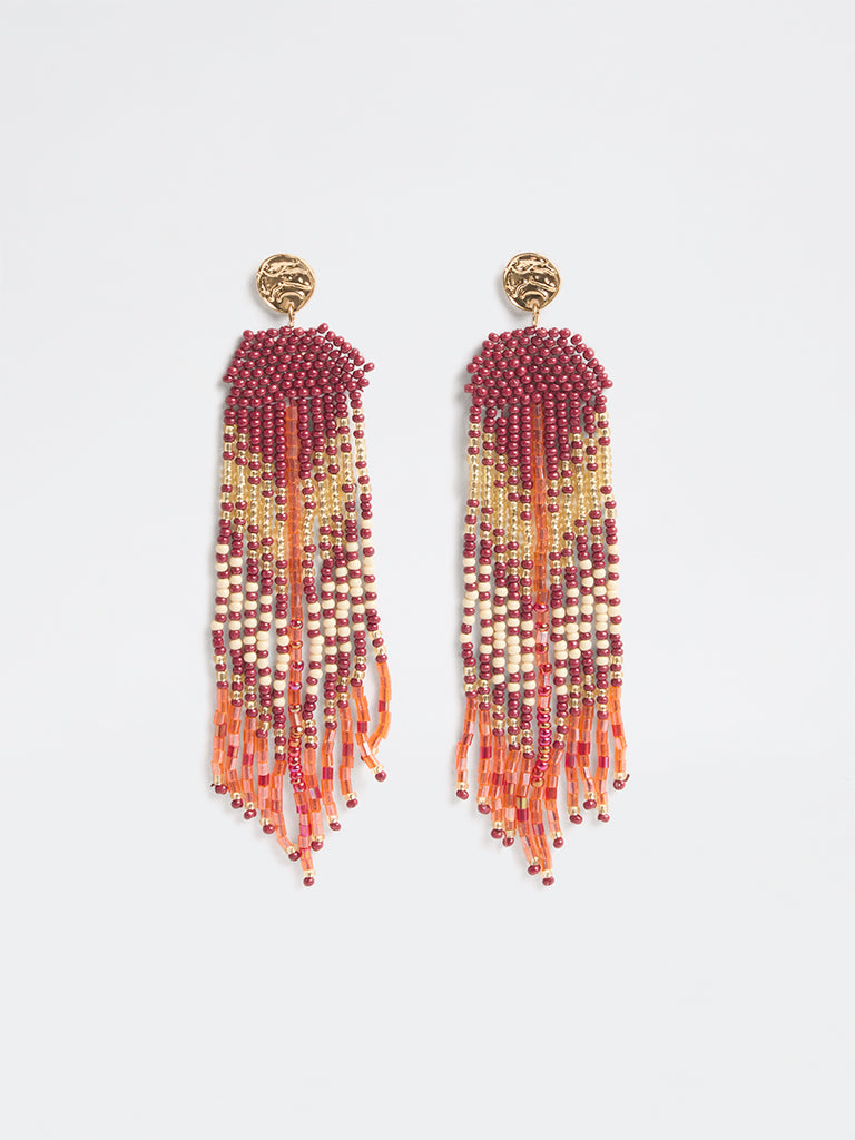 Westside Accessories Multicolour Beaded Dangler Earrings