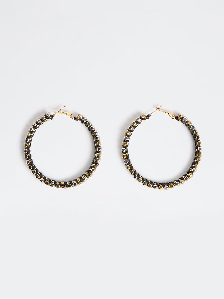 Westside Accessories Multicolour Beaded Hoop Earrings