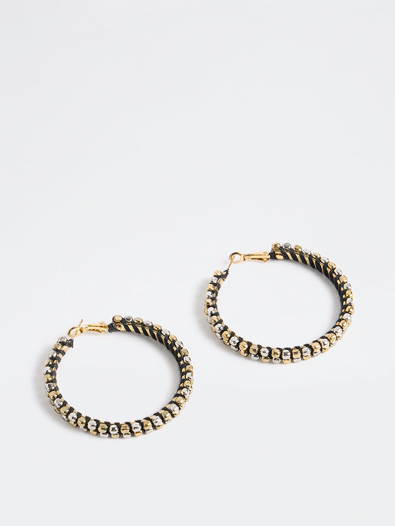 Westside Accessories Multicolour Beaded Hoop Earrings