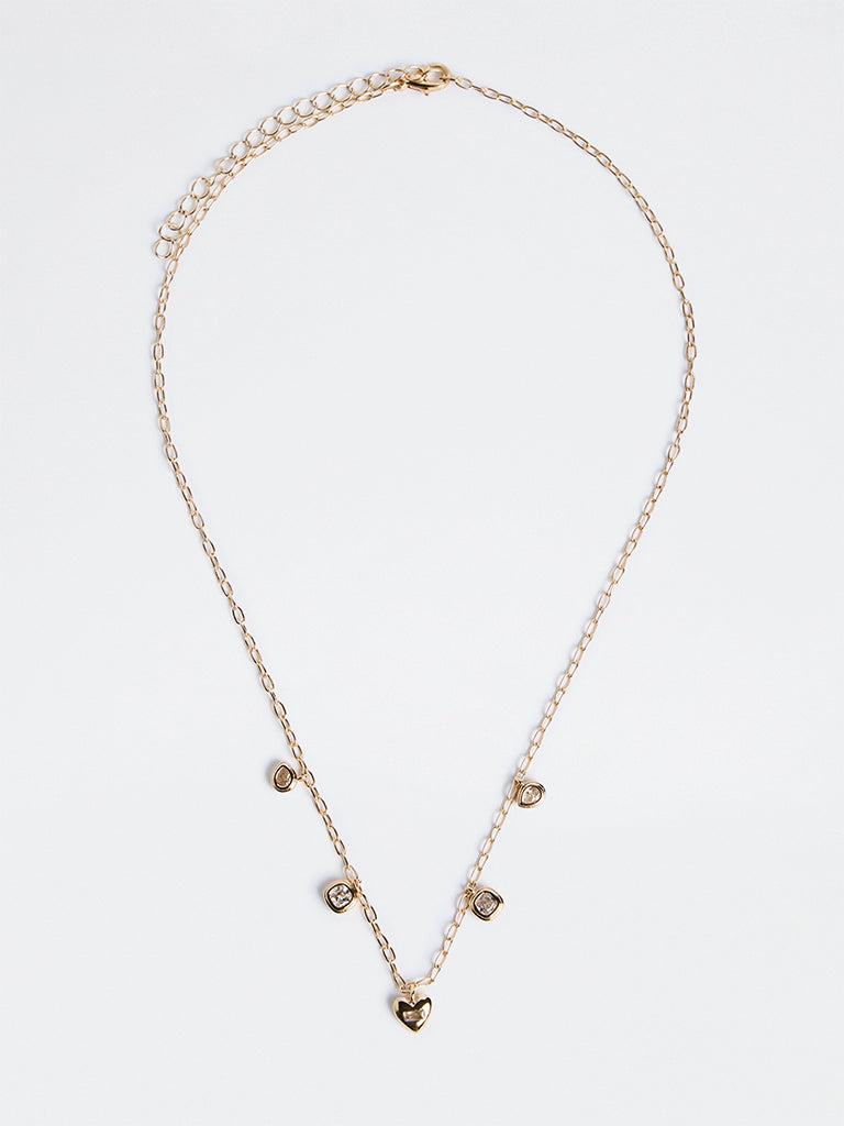 Westside Accessories Gold Multi-Charm Chain Necklace