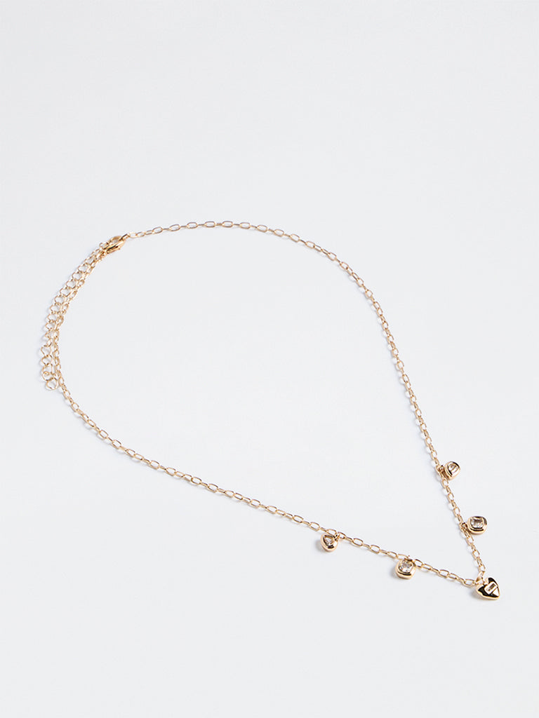 Westside Accessories Gold Multi-Charm Chain Necklace