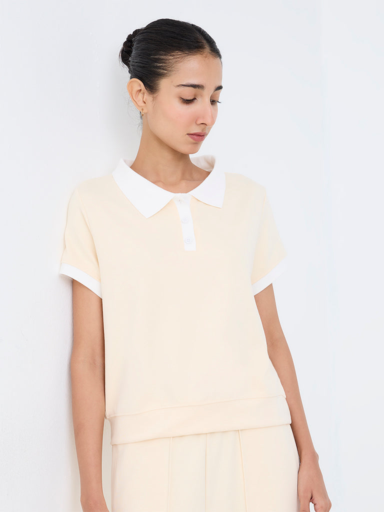 Nuoflexx Cream Polo T-Shirt