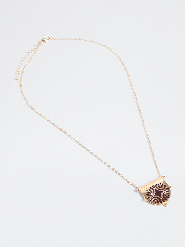 Westside Accessories Gold Tribal Motif Necklace