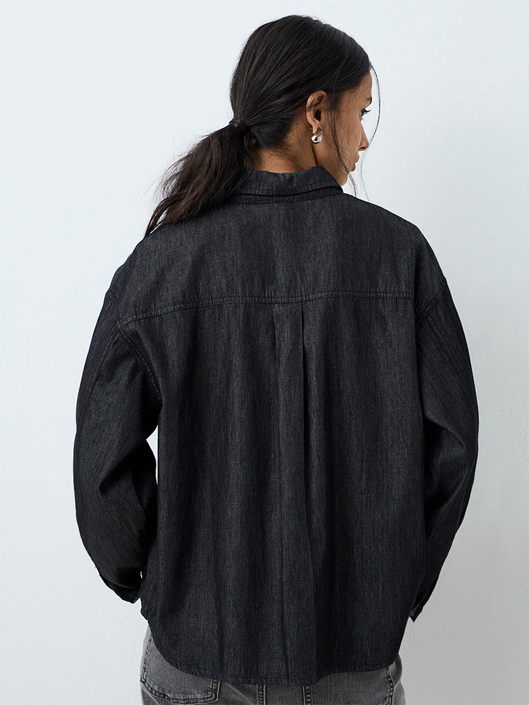 LOV Black Denim Shirt