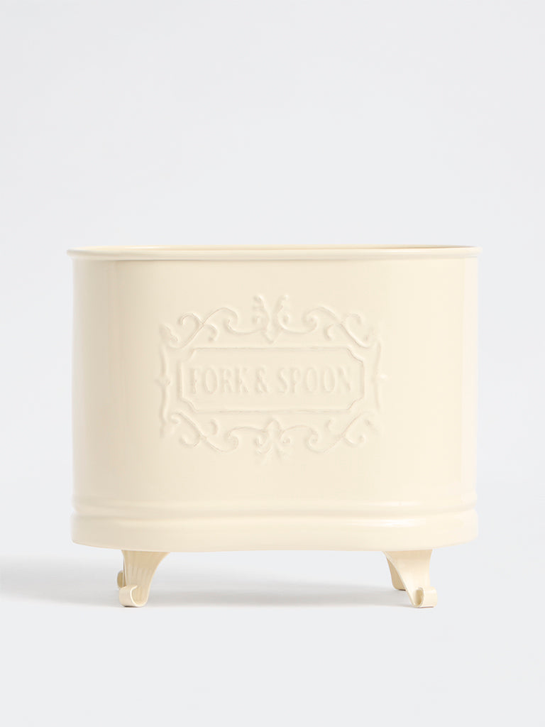 Westside Home Ivory Victorian Style Cutlery Holder
