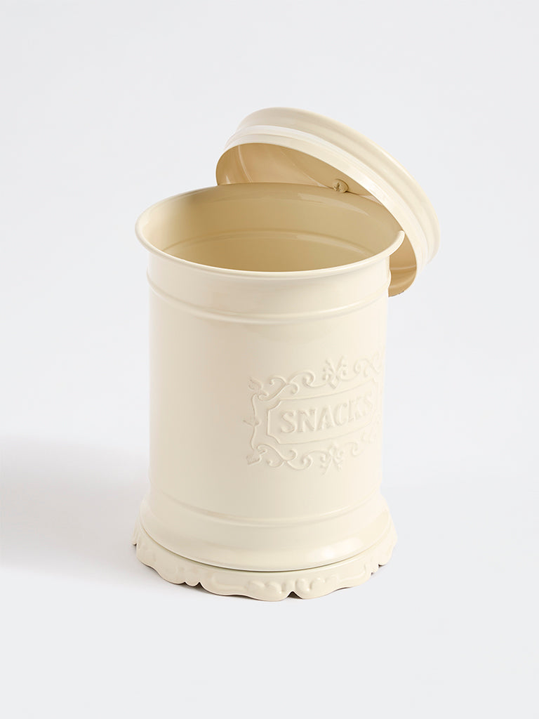 Westside Home Ivory Victorian Style Snacks Jar with Lid