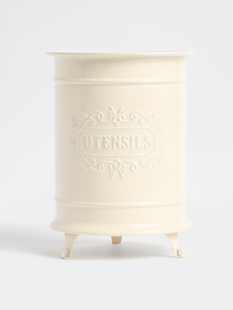 Westside Home Ivory Victorian Style Utensil Holder