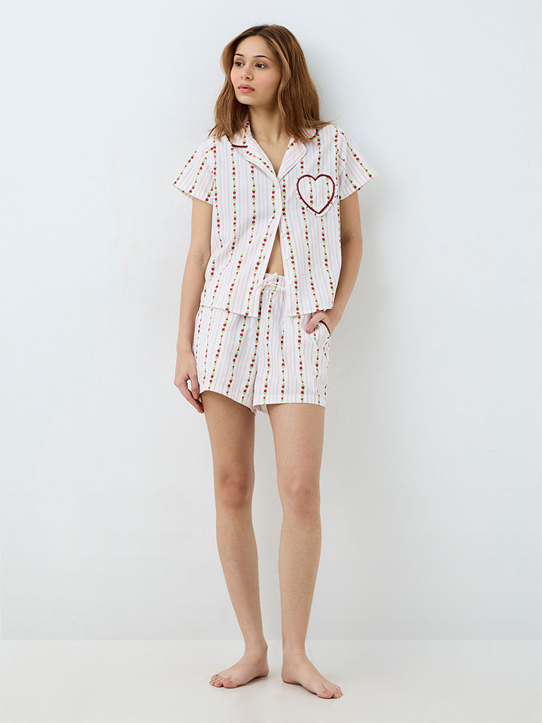 Superstar Off-White Floral Printed Shirt