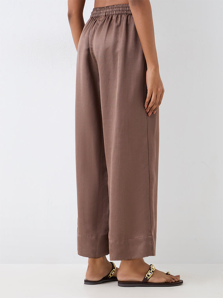 Zuba Brown Solid Pants
