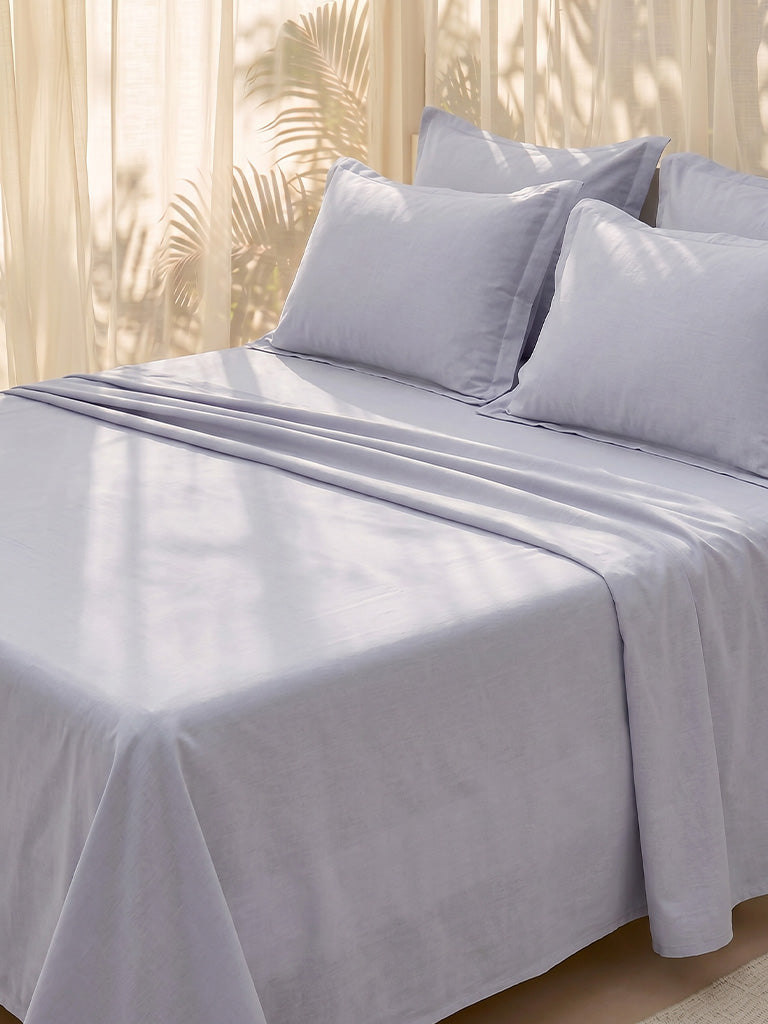 Westside Home White Solid King Bed Sheet Set