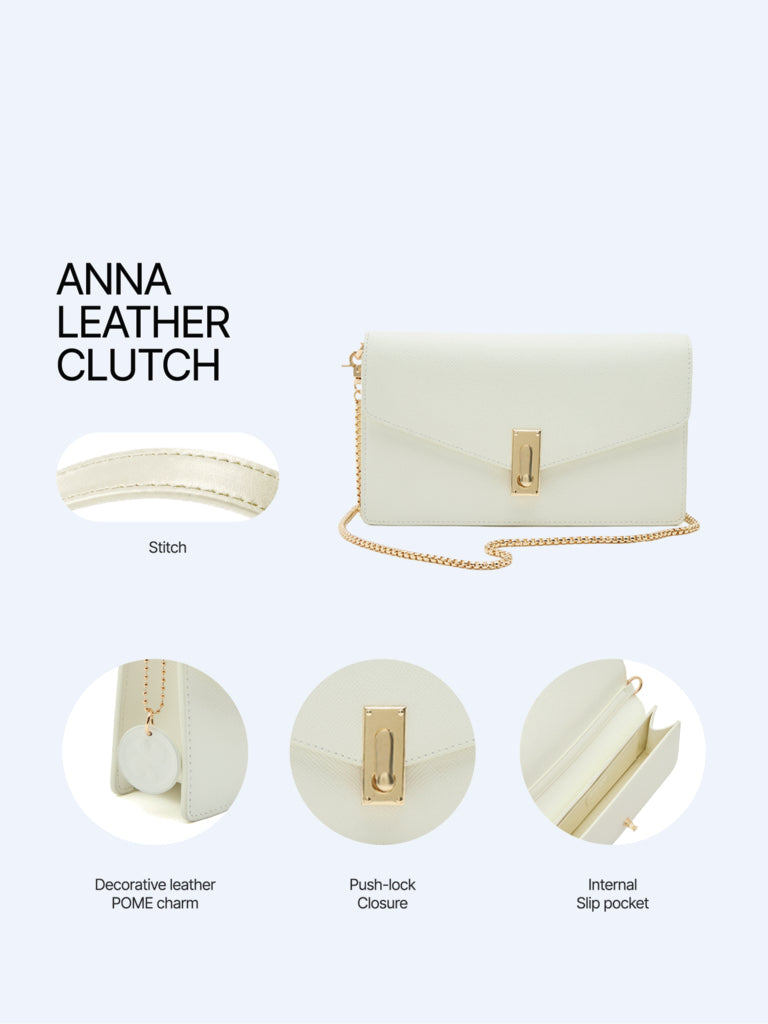Anna Leather Clutch