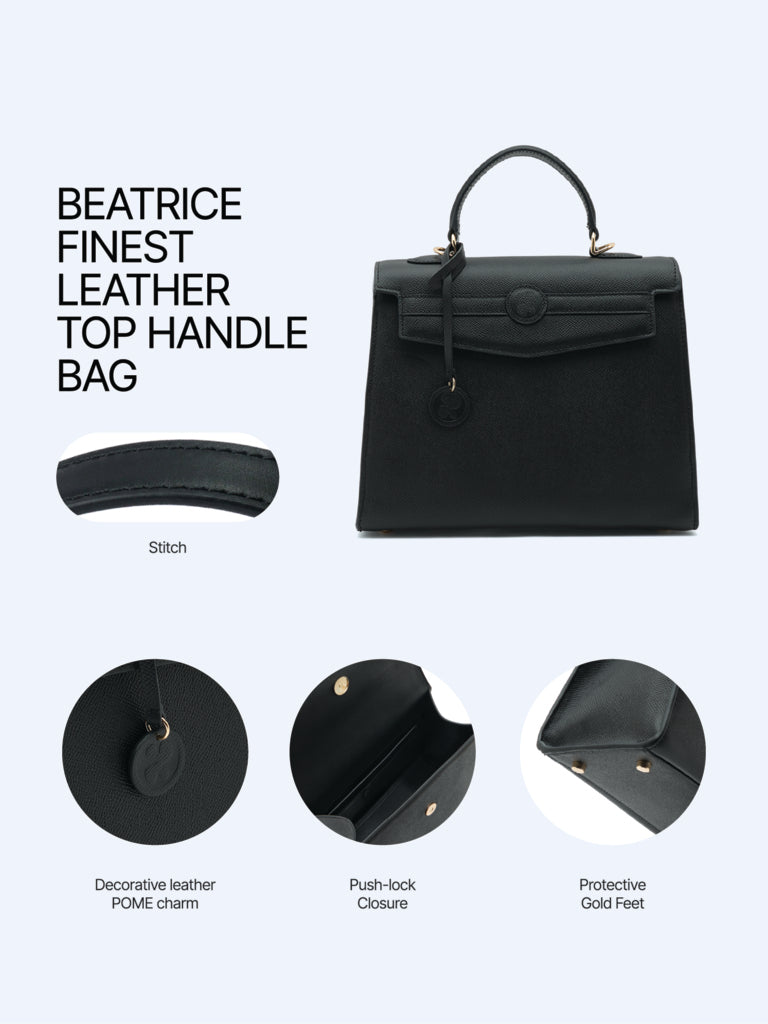 Beatrice Finest Leather Top Handle Bag