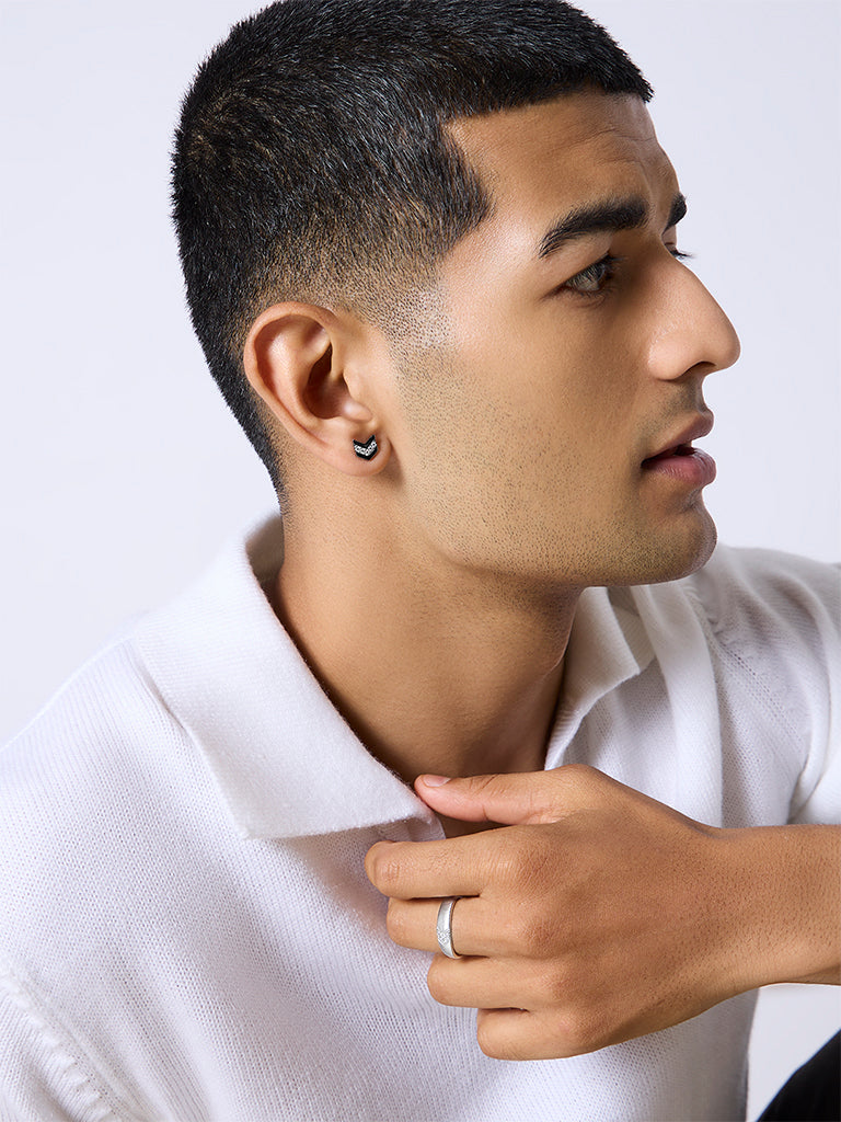 Men's Arrow Lab Diamond Stud Earrings