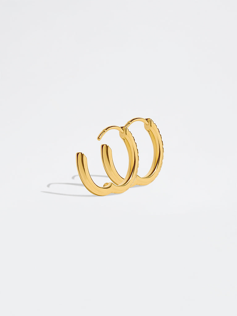 Pave Lab Diamond Classic Hoop Earrings